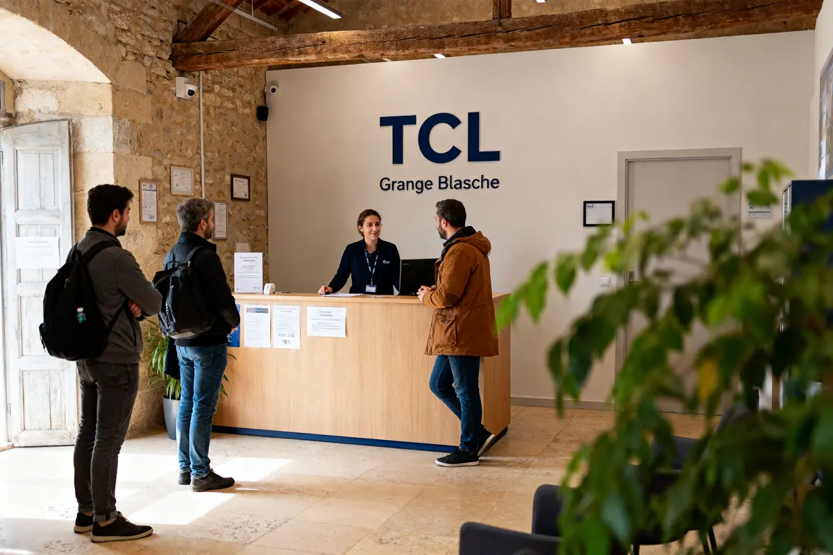 pexels-michal-pech-213601-757318 (1) Des clients discutent Ă l'accueil de l'Agence TCL Grange Blanche dans un bureau moderne.
