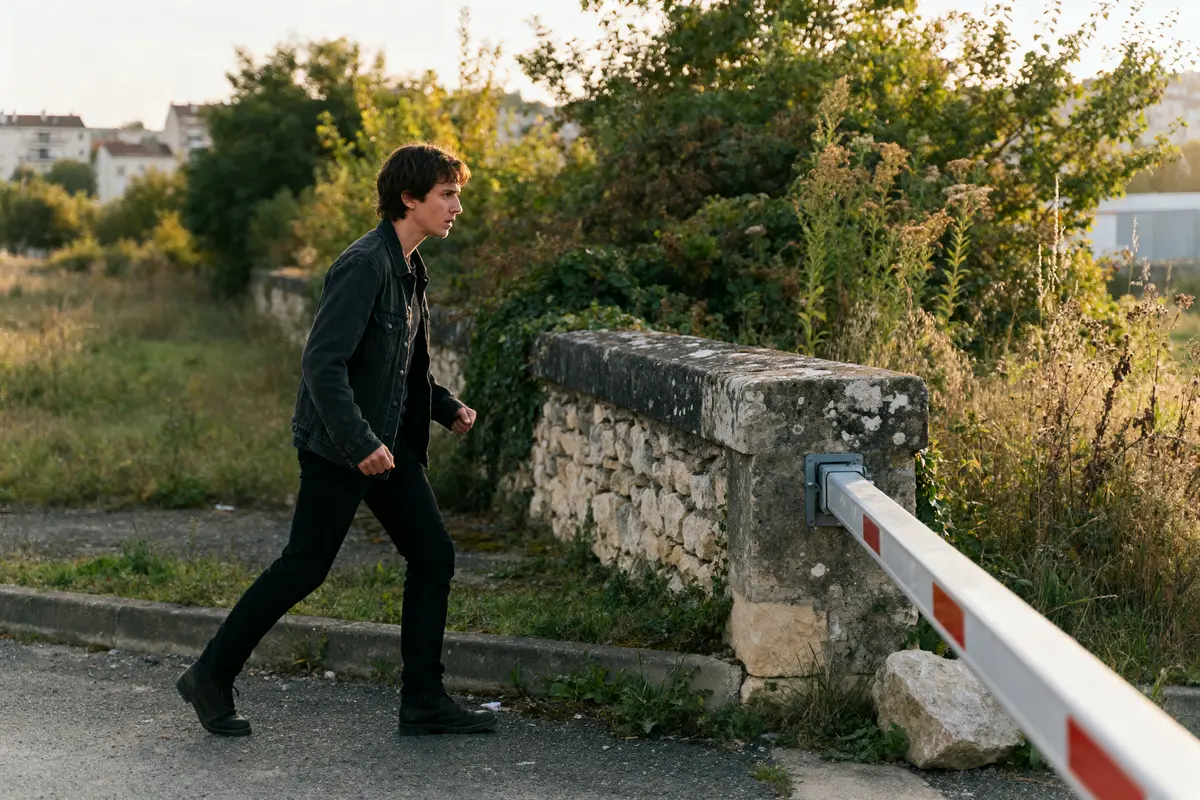pexels-michal-pech-213601-757318 (1) Jeune homme prêt à affronter une barrière sur chemin rural en journée ensoleillée