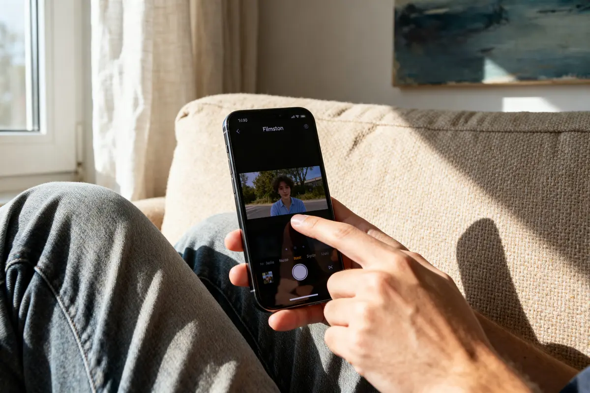 pexels-michal-pech-213601-757318 (1) Personne utilisant filmstoon sur smartphone en regardant une vidéo assis sur un canapé