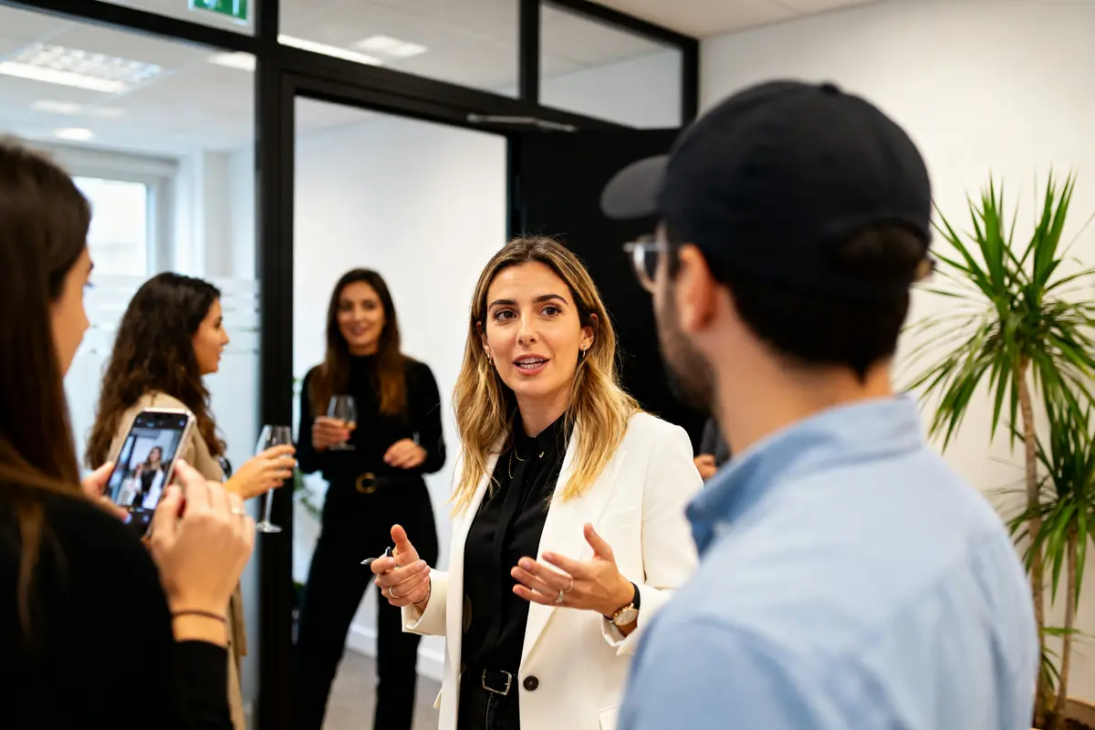 pexels-michal-pech-213601-757318 (1) Groupe discutant lors d'un événement organisé par l'agence influenceur ValueYourNetwork dans un bureau.
