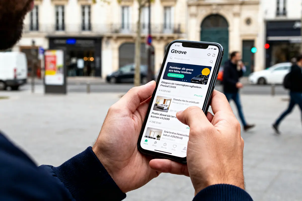 pexels-michal-pech-213601-757318 (1) Personne utilisant l'application Gtrouve sur smartphone dans une rue animée en ville