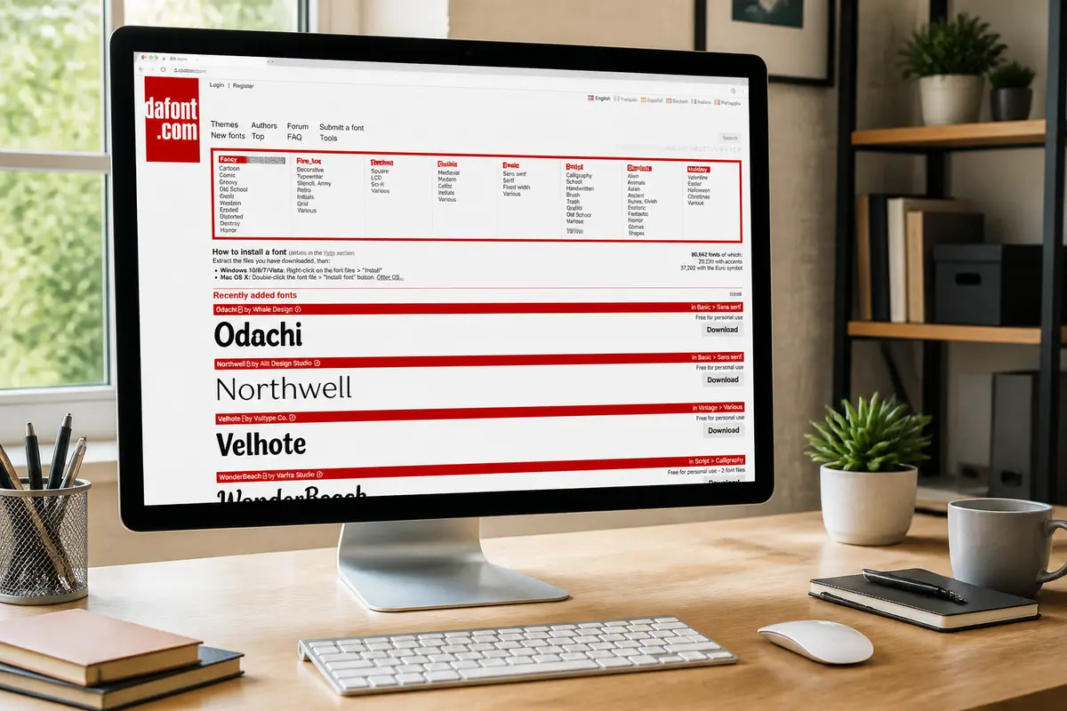 DaFont site : comment télécharger et installer vos polices facilement ?